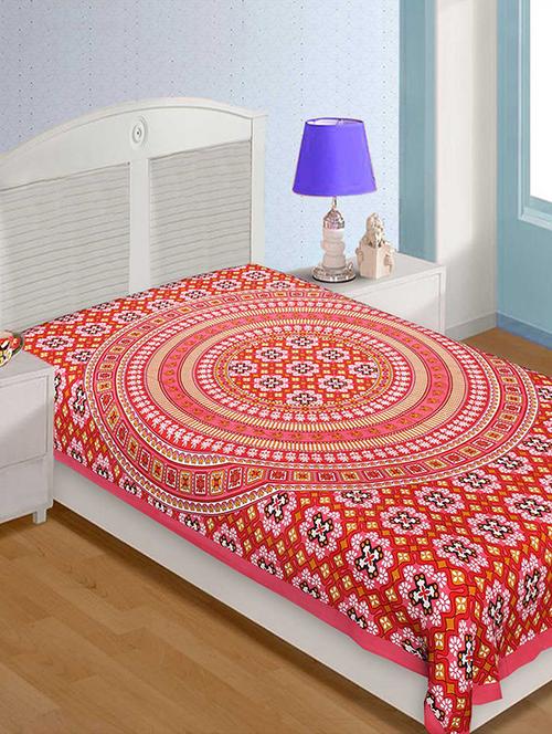 cotton traditional jaipuri single bed sheet - 14461833 - Very Small Image - 1