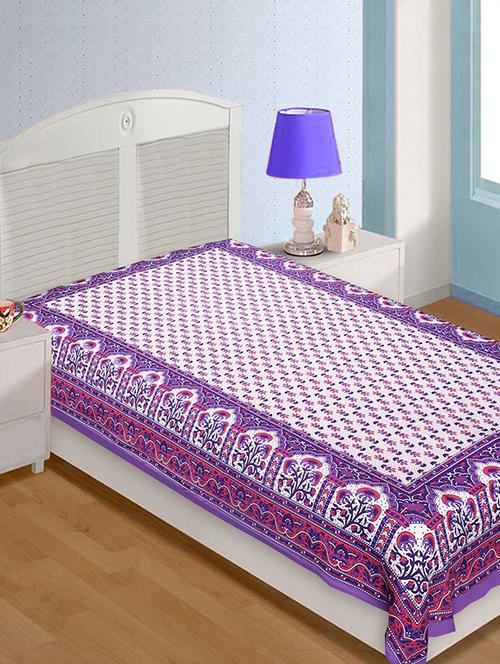 cotton traditional jaipuri single bed sheet - 14461835 - Very Small Image - 1