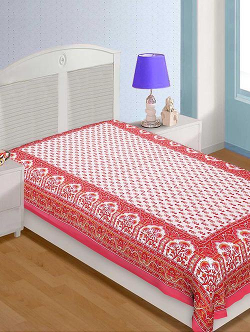 cotton traditional jaipuri single bed sheet - 14461836 - Very Small Image - 1