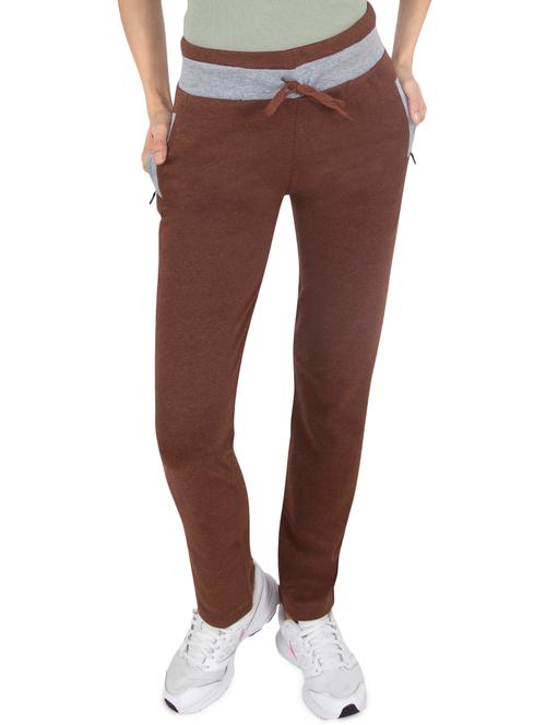 brown cotton track pant - 14463218 - Very Small Image - 1