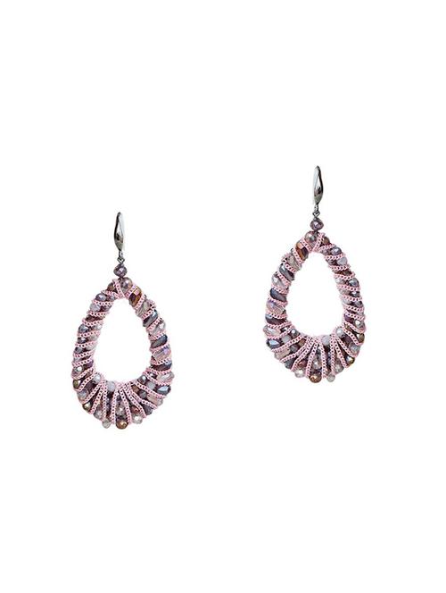 pink drop earring - 14463835 - Very Small Image - 1