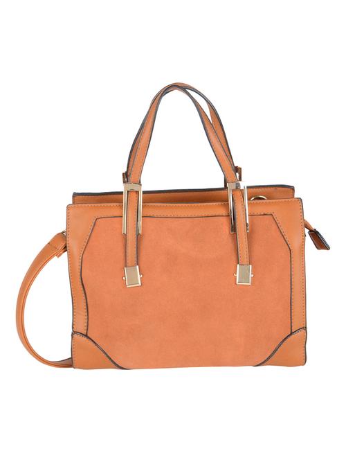 brown leatherette handbag - 14464054 - Very Small Image - 1