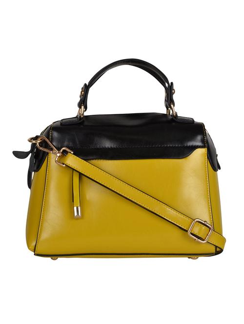 yellow leatherette handbag - 14464063 - Very Small Image - 1