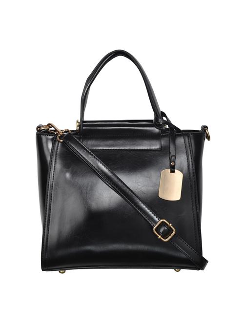 black leatherette regular handbag - 14464088 - Very Small Image - 1