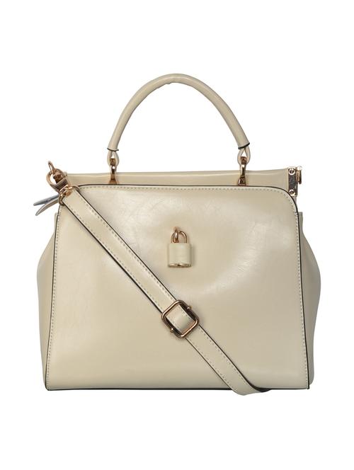 white leatherette regular handbag - 14464108 - Very Small Image - 1