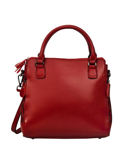 red leatherette regular handbag - 14464159 - Very Small Image - 1