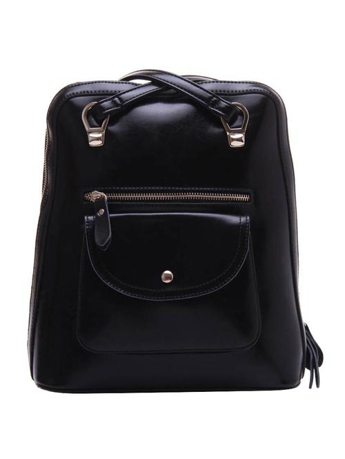 black leatherette backpack - 14464170 - Very Small Image - 1