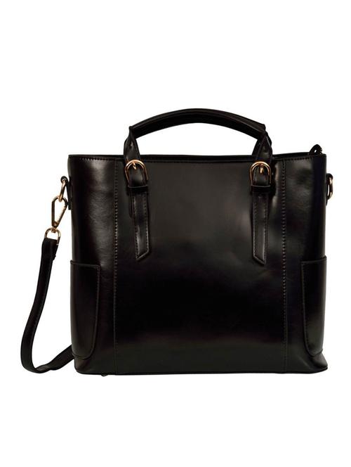 black leatherette regular handbag - 14464213 - Very Small Image - 1