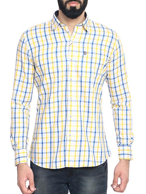 yellow cotton blend casual shirt - 14467808 - Very Small Image - 1