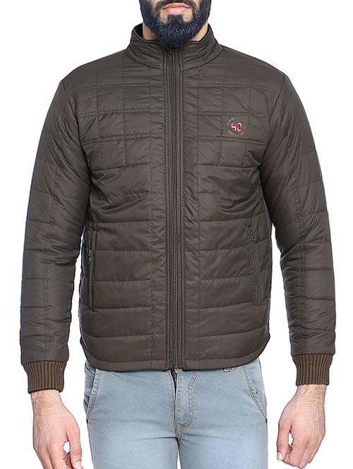 brown nylon casual jacket - 14467819 - Very Small Image - 1