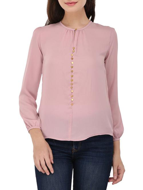 women's straight key hole neck top - 14468247 - Very Small Image - 1