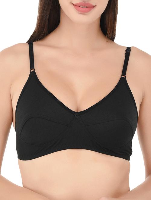 floral patch solid bra - 14468300 - Very Small Image - 1