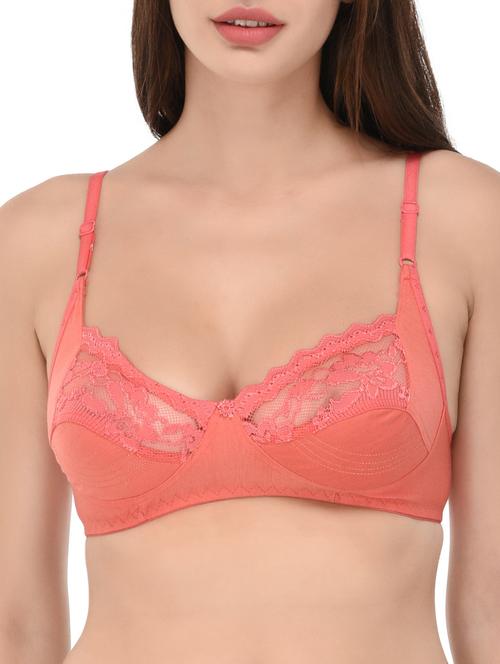 bow patch lace detail bra - 14468302 - Very Small Image - 1