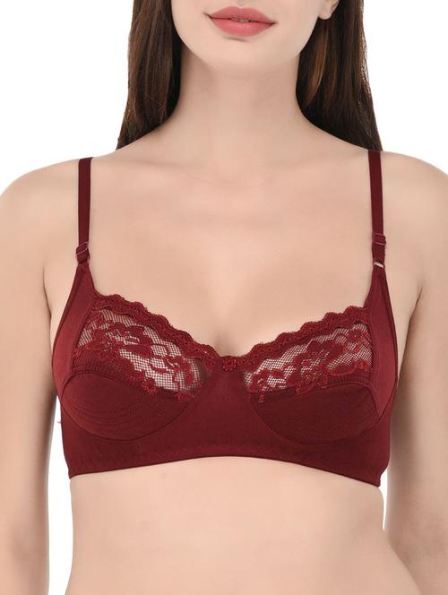 bow patch lace detail bra - 14468309 - Very Small Image - 1