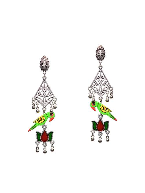 metallic metal drop earring - 14471906 - Very Small Image - 1
