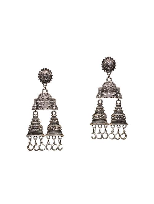 metallic metal drop earring - 14471914 - Very Small Image - 1
