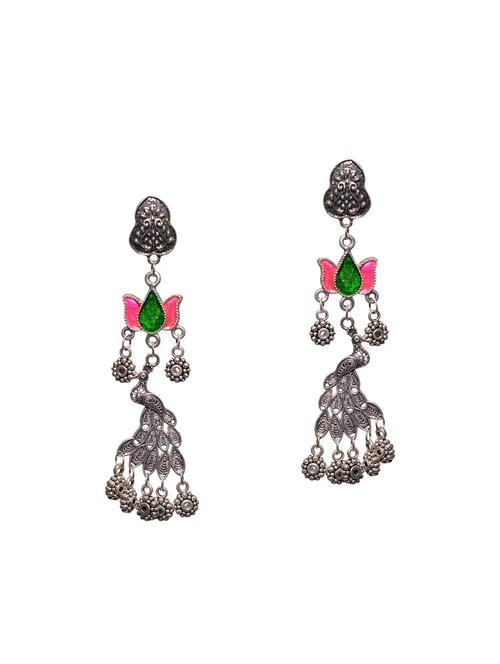 metallic metal drop earring - 14471918 - Very Small Image - 1