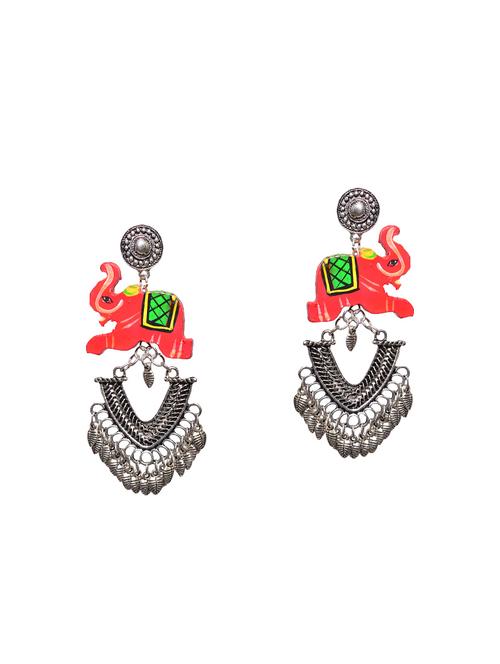 metallic metal drop earring - 14471922 - Very Small Image - 1
