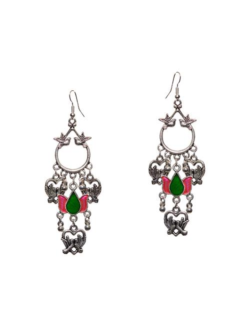 metallic metal drop earring - 14471929 - Very Small Image - 1