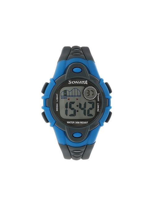 sonata super fibre digital grey dial men's watch - 87012pp03 - 14472610 - Very Small Image - 1