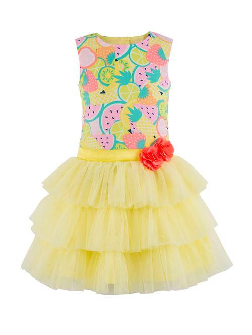 yellow net frock - 14473392 - Very Small Image - 1