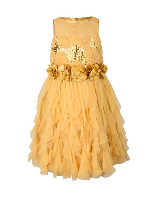 gold net party gown - 14473432 - Very Small Image - 1