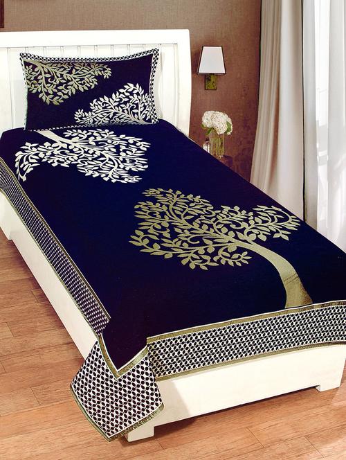 single chenille bed cover with 1 pillow cover - 14473527 - Very Small Image - 1