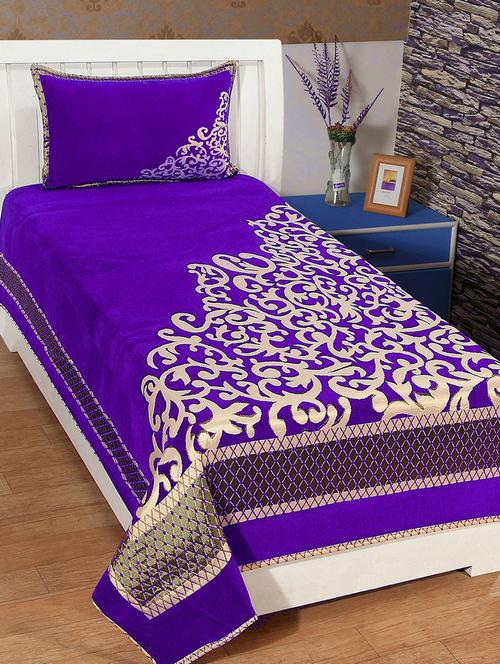 single chenille bed cover with 1 pillow cover - 14473530 - Very Small Image - 1