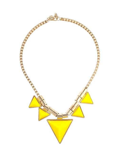 yellow metal short necklace - 14478049 - Very Small Image - 1