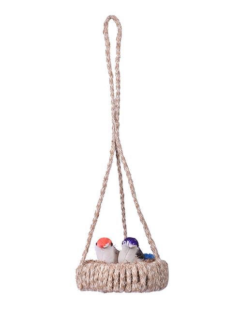 carnival jute birds wall hanging - 14478305 - Very Small Image - 1