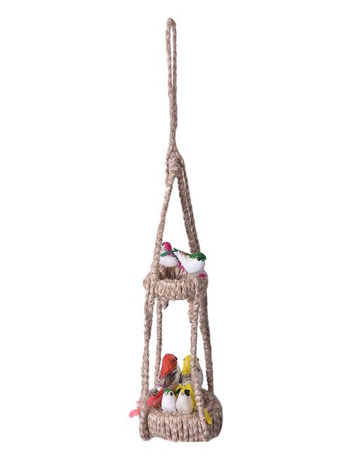 carnival jute birds wall hanging - 14478306 - Very Small Image - 1