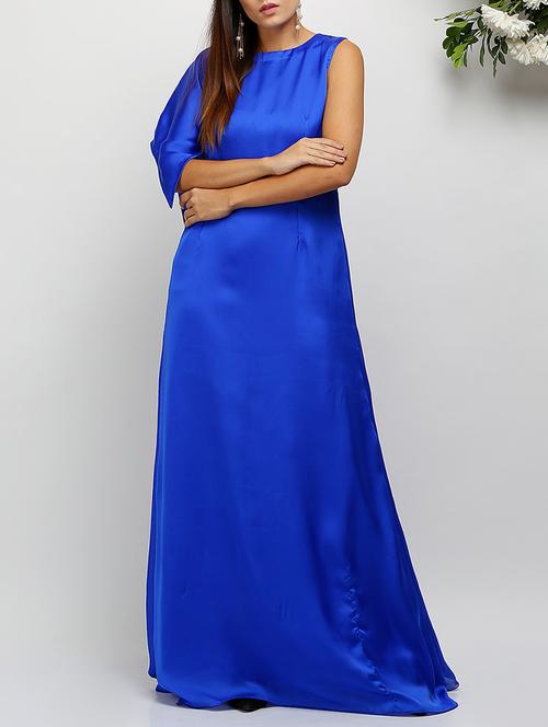 sapphire blue single sleeved gown - 14478490 - Very Small Image - 1
