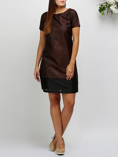 metallic brown sheath dress - 14478521 - Very Small Image - 1