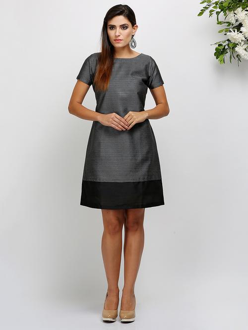 boat neck a-line dress - 14478523 - Very Small Image - 1