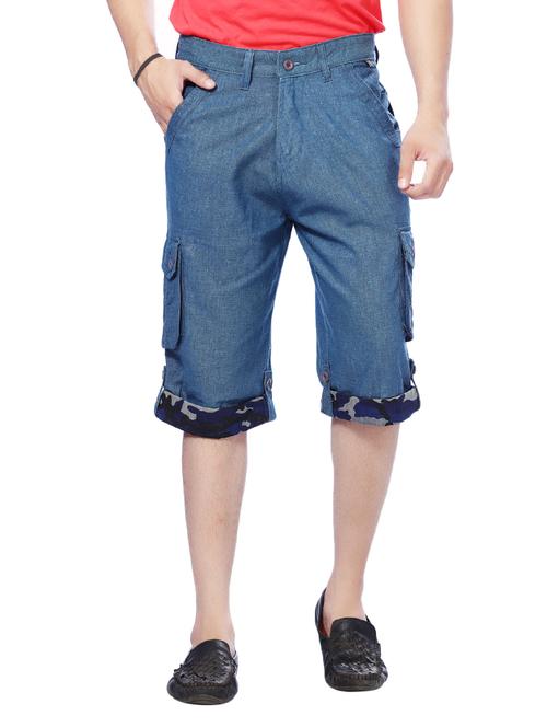 blue cotton three fourths - 14479316 - Very Small Image - 1