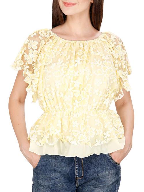 yellow blouson top - 14479430 - Very Small Image - 1