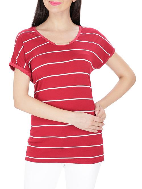 pink striped tee - 14479482 - Very Small Image - 1