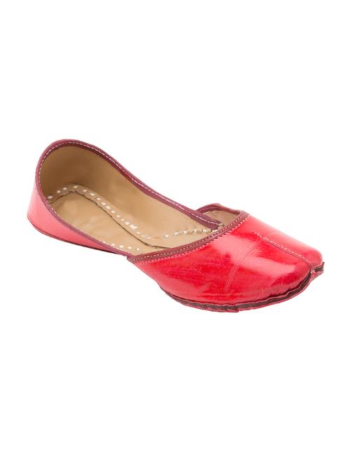 red leatherette slip on jutis & mojaris - 14480401 - Very Small Image - 1