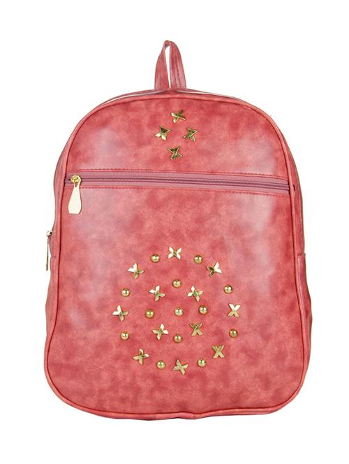 pink leatherette backpack - 14481329 - Very Small Image - 1