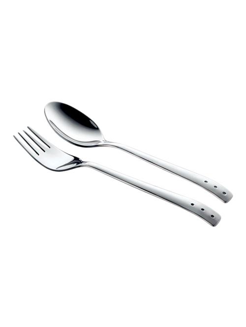 shapes triple dot 12 pcs dinner spoon & 12 pcs dinner fork - 14481377 - Very Small Image - 1