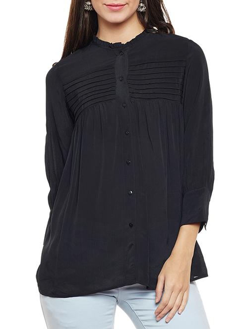 solid black viscose top - 14482019 - Very Small Image - 1