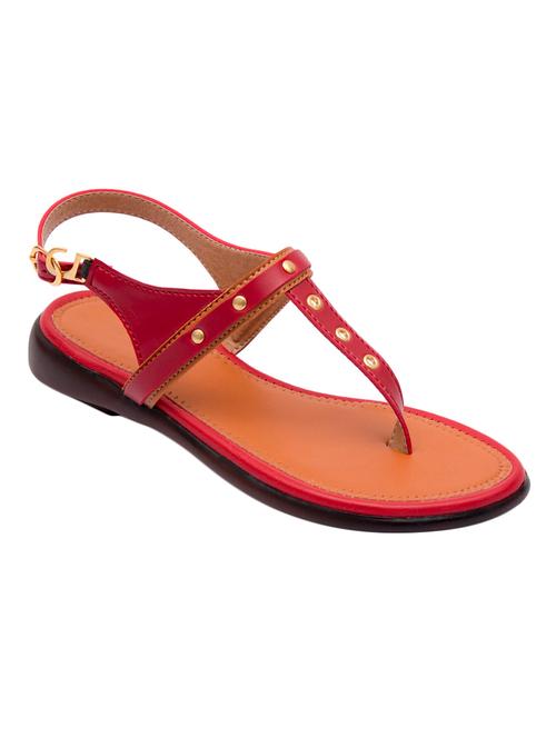 maroon back strap sandal - 14482315 - Very Small Image - 1