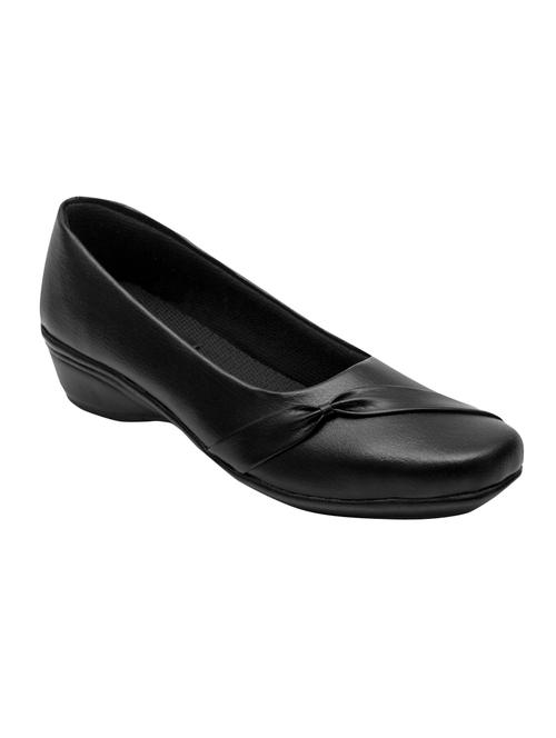 black faux leather slip on formal shoes - 14482318 - Very Small Image - 1