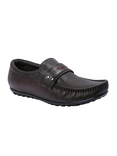 red chief brown leather slip on loafers - 14483912 - Very Small Image - 1
