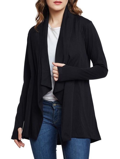 black cotton casual shrug - 14485598 - Very Small Image - 1