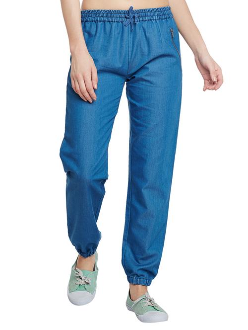 blue cotton joggers - 14486504 - Very Small Image - 1