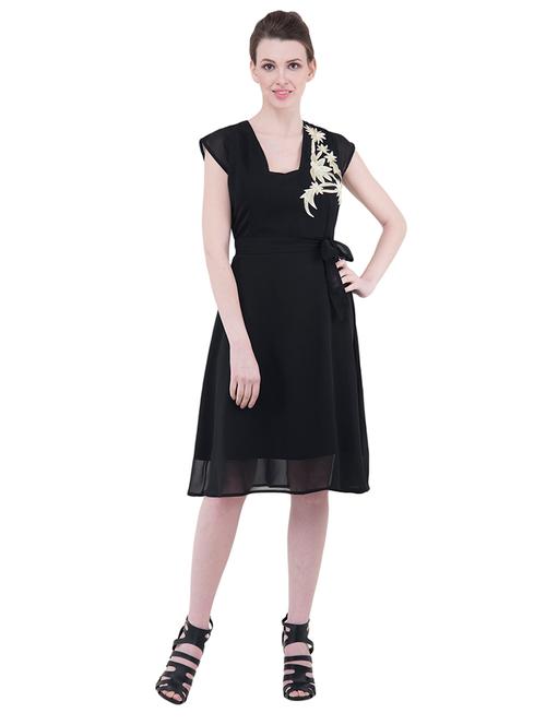 black fit & flare dress - 14487557 - Very Small Image - 1
