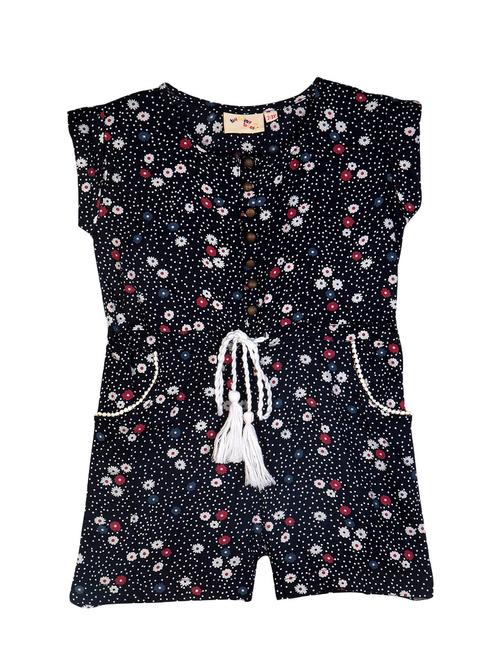 black rayon playsuit - 14488711 - Very Small Image - 1