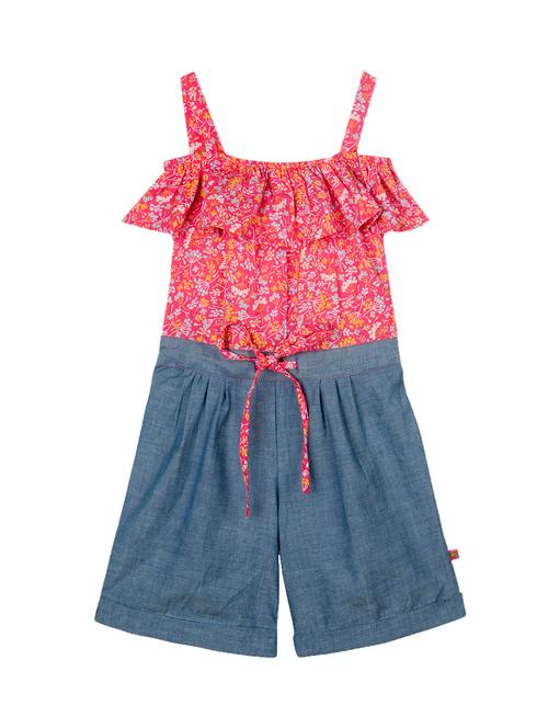 pink cotton playsuit - 14488716 - Very Small Image - 1