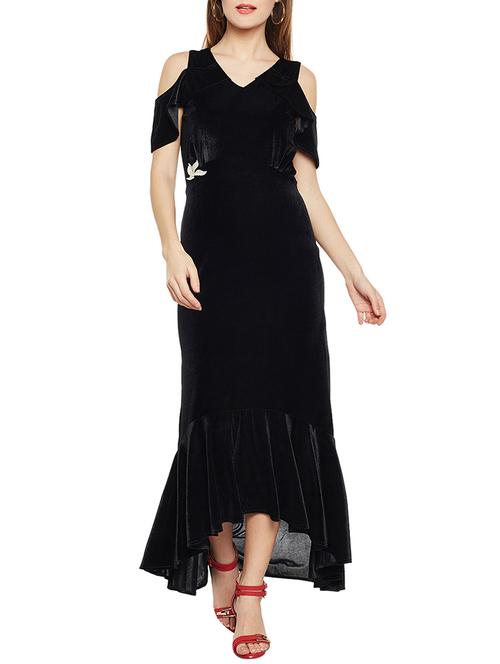 black solid high-low dress - 14488880 - Very Small Image - 1